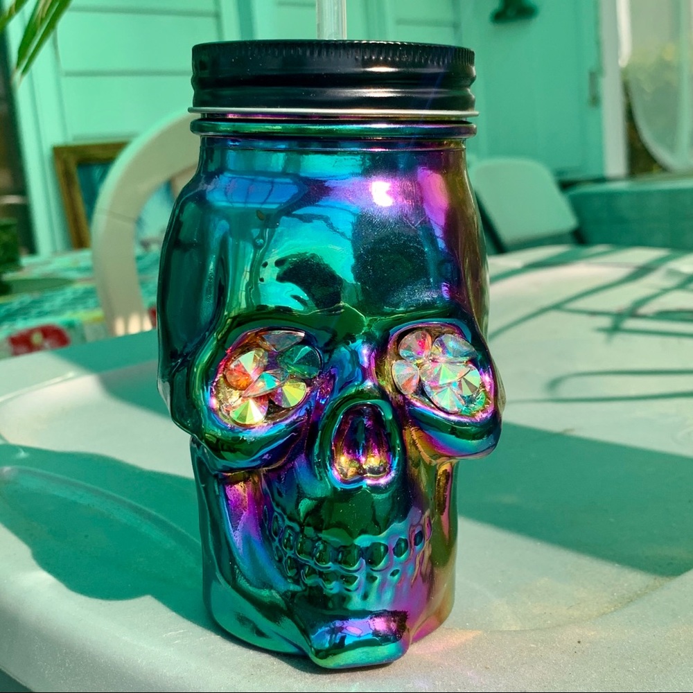 Mason Jar Skeleton (iridescent)